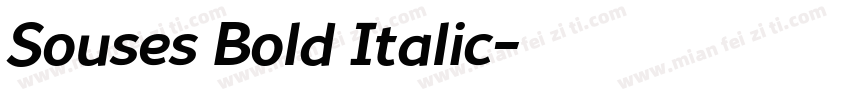 Souses Bold Italic字体转换